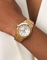 Breitling Chronomat 32 White Dial Rose Gold Steel Strap Watch for Women - R77310101A1R1