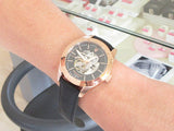 Maserati Traguardo Automatic Black Skeleton Dial Black Leather Strap Watch For Men - R8821112001 Buy Now By Maserati