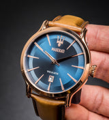 Maserati Epoca Blue Dial Brown Leather Strap Watch For Men - R8851118001 Buy Now By Maserati