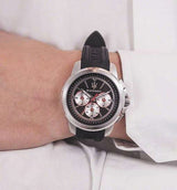 Maserati SFIDA Chronograph Black Silver Dial Black Rubber Strap Watch For Men - R8851123001 Buy Now By Maserati