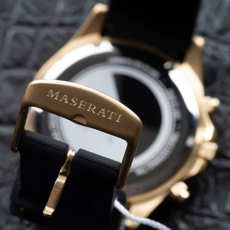 Maserati SFIDA Chronograph Black Dial Rubber Strap Watch For Men - R8871640001 Buy Now By Maserati