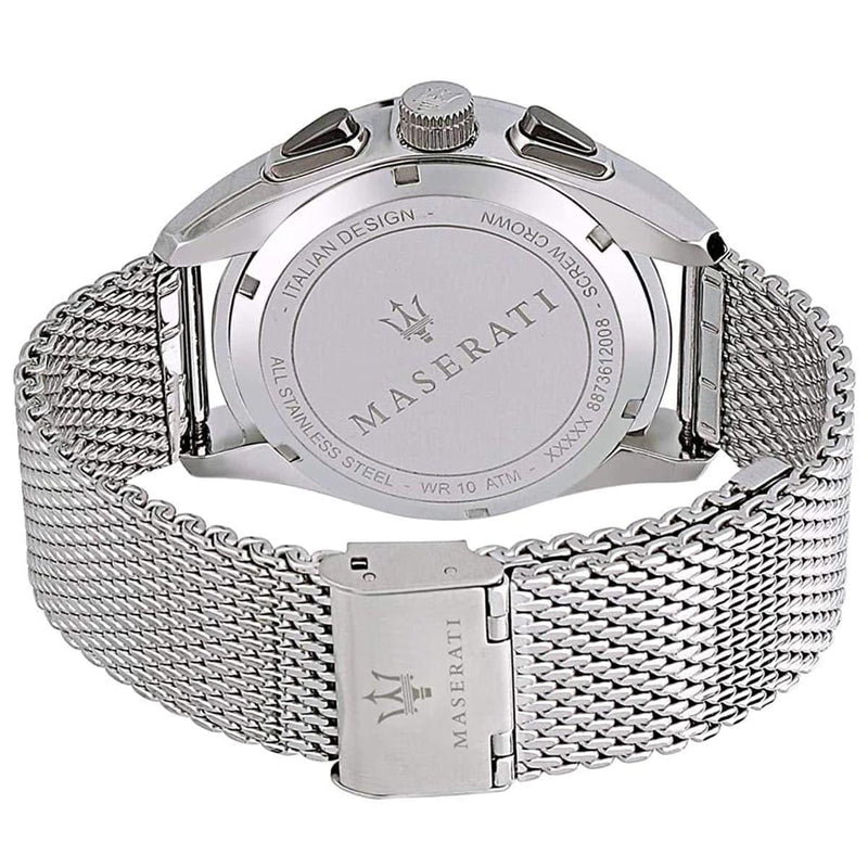 Maserati Traguardo Chronograph Black Dial Silver Mesh Bracelet Watch For Men - R8873612008 Buy Now By Maserati