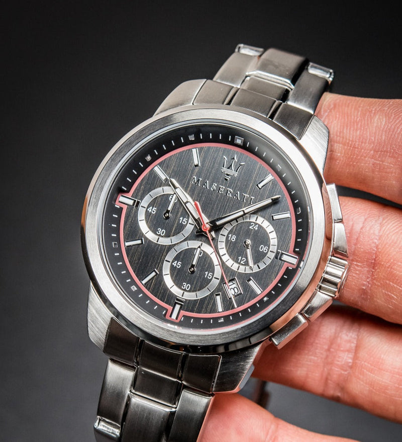 Maserati Successo Chronograph Black Dial Silver Steel Strap Watch For Men - R8873621009 Buy Now By Maserati
