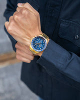 Maserati SFIDA Analog Blue Dial Gold Stainless Steel Watch For Men - R8873640008 Buy Now By Maserati