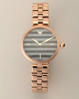 Emporio Armani Arianna Quartz Grey Dial Rose Gold Steel Strap Watch For Women - AR11220 Buy Now By Emporio Armani