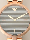 Emporio Armani Arianna Quartz Grey Dial Rose Gold Steel Strap Watch For Women - AR11220