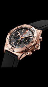 Breitling Chronomat B01 42 Grey Dial Black Rubber Strap Watch for Men - RB0134101B1S1
