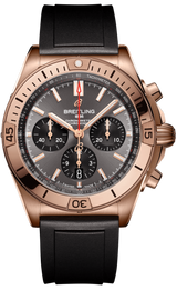 Breitling Chronomat B01 42 Grey Dial Black Rubber Strap Watch for Men - RB0134101B1S1