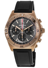 Breitling Chronomat B01 42 Grey Dial Black Rubber Strap Watch for Men - RB0134101B1S1