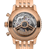 Shop Breitling Navitimer B01 Chronograph 43 Black Dial Rose Gold Steel Strap Watch for Men - RB0138211B1R1 in USA