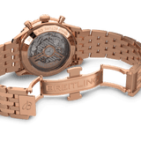 Shop Breitling Navitimer B01 Chronograph 43 Black Dial Rose Gold Steel Strap Watch for Men - RB0138211B1R1 in USA