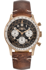 Breitling Navitimer 1959 Edition Black Dial Brown Leather Strap Watch for Men - RB0910371B1X1