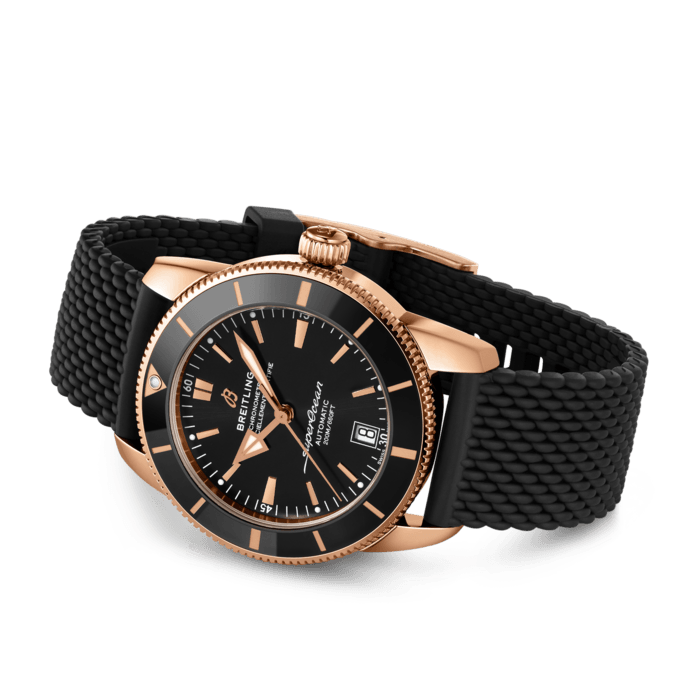 Breitling Superocean Heritage B20 Black Dial Black Mesh Bracelet Watch for Men - RB2010121B1S1