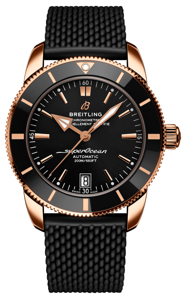 Breitling Superocean Heritage B20 Black Dial Black Mesh Bracelet Watch for Men - RB2010121B1S1
