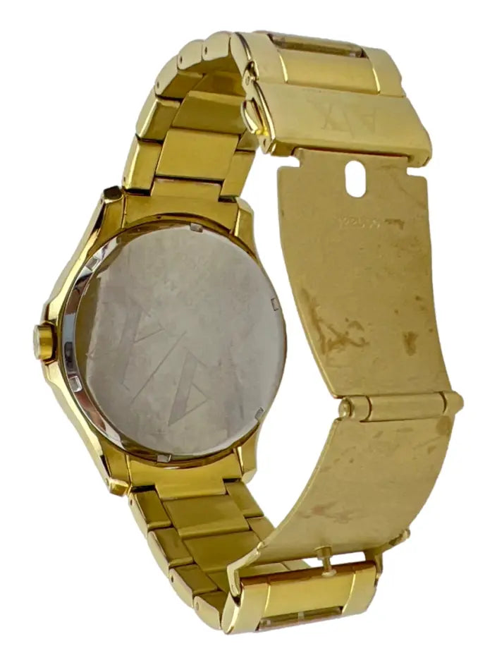 Armani Exchange Hampton Chronograph Black Dial Gold Steel Strap Watch For Men - AX2122 Buy Now By Armani Exchange