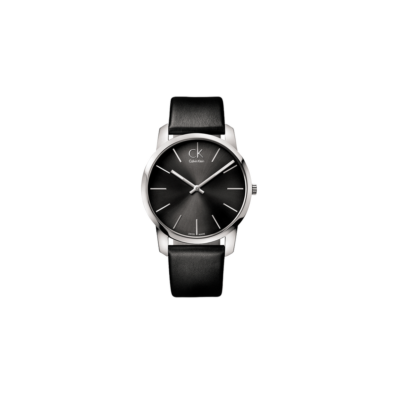 Calvin Klein City Black Dial Black Leather Strap Watch for Men - K2G21107 Buy Now By Calvin Klein