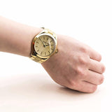 Michael Kors Slim Runway Gold Dial Two Tone Gold Strap Watch for Women - MK4285 Buy Now By Michael Kors