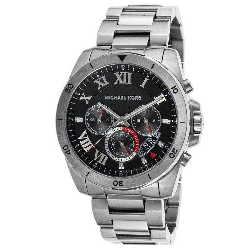 Michael Kors Brecken Chronograph Quartz Black Dial Silver Steel Strap Watch For Men - MK8438 Buy Now By Michael Kors