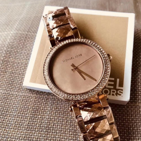 Michael Kors Parker Rose Gold Dial with Diamonds Rose Gold Steel Strap Watch for Women - MK6426 Buy Now By Michael Kors