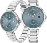Shop Tommy Hilfiger Angela Blue Dial Silver Steel Strap Watch for Women - 1782126 in USA