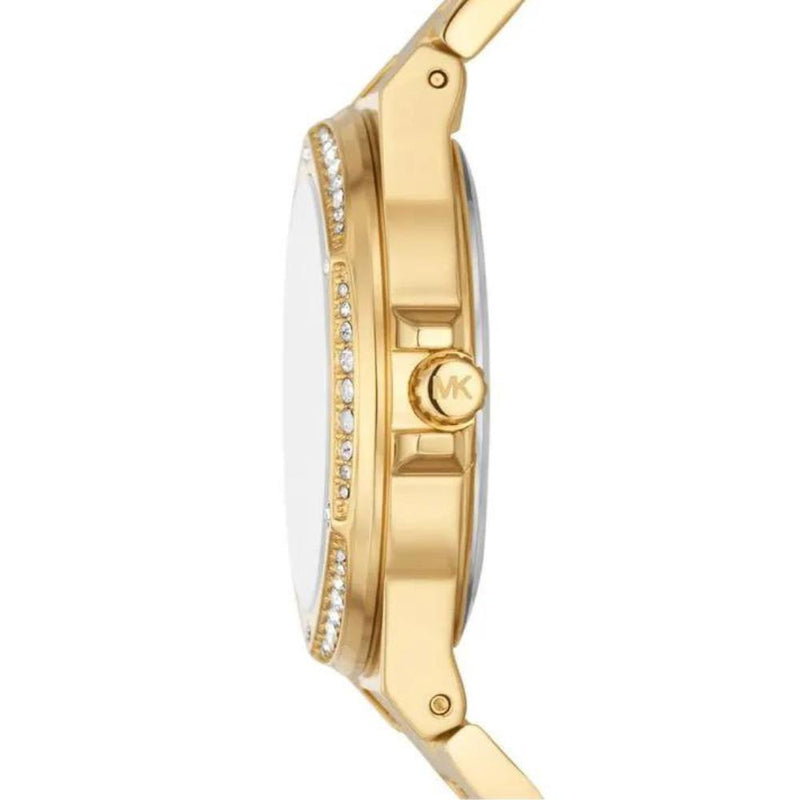 Michael Kors Runway Three-Hand Gold Dial Gold Steel Strap Watch For Women - MK6911 Buy Now By Michael Kors