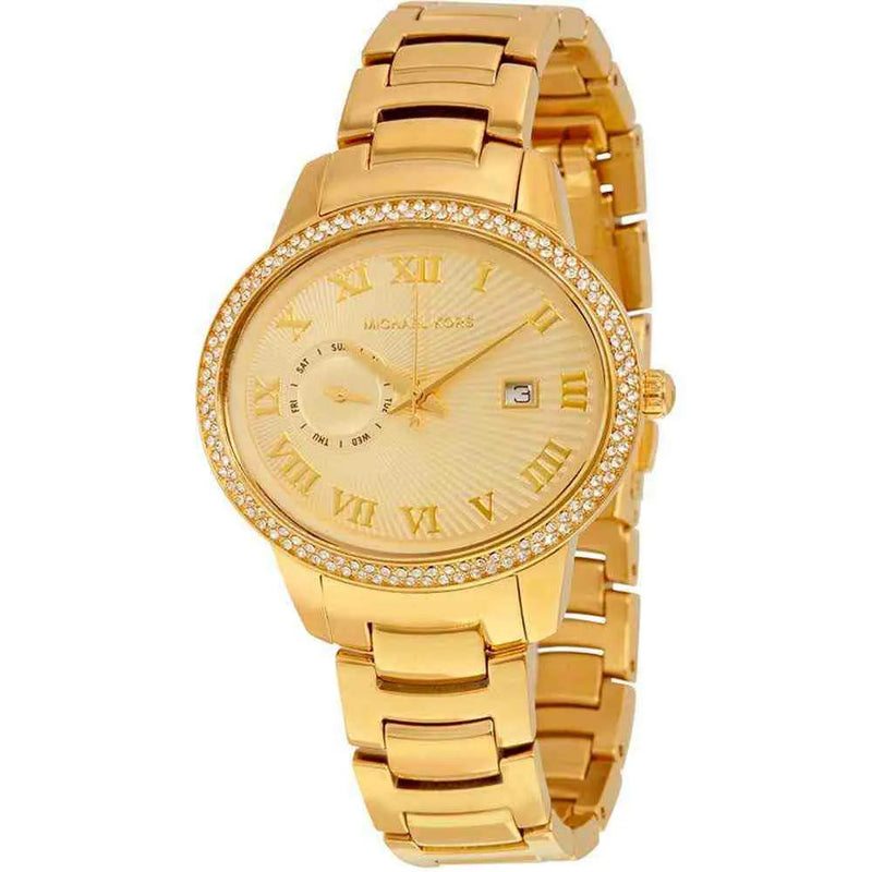 Michael Kors Whitley Analog Diamonds Gold Dial Gold Steel Strap Watch For Women - MK6227 Buy Now By Michael Kors