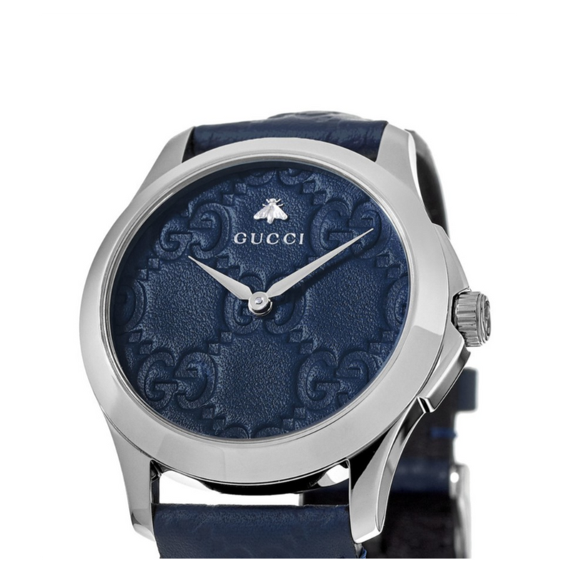 Gucci G Timeless Quartz Blue Dial Blue Leather Strap Watch For Men - YA1264032 Buy Now By Gucci