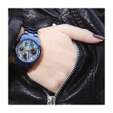 Guess Sunrise Multifunction Blue Dial Blue Steel Strap Watch for Women - W0448L10 Buy Now By Guess