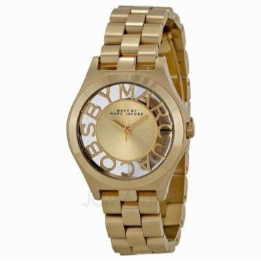 Marc Jacobs Henry Gold Dial Gold Steel Strap Watch for Women - MBM3292 Buy Now By Marc Jacobs