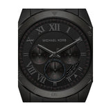 Michael Kors Brecken Chronograph Black Dial Black Steel Strap Watch For Men - MK8482