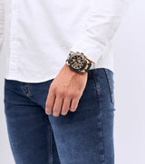 Guess Navigator Chronograph Black Dial Black Rubber Strap Watch for Men - GW0264G3 Buy Now By Guess