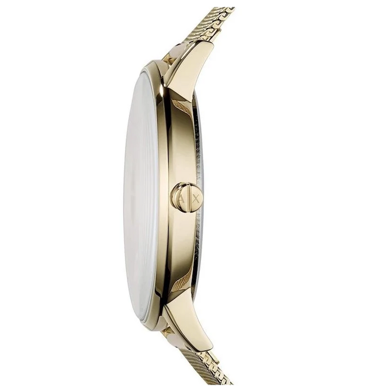Armani Exchange Lola Analog Gold Dial Gold Mesh Strap Watch For Women - AX5536 Buy Now By Armani Exchange