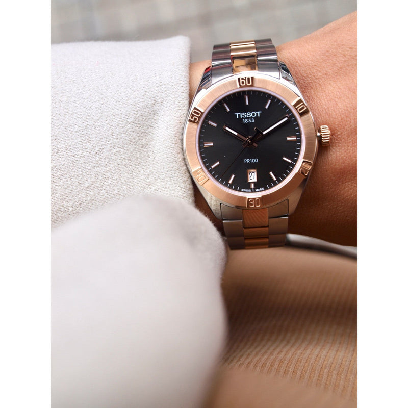 Tissot PR 100 Sport Chic Anthracite Dial Watch For Women - T101.910.22.061.00 Buy Now By Tissot