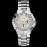 Shop Guess Vista Diamonds Silver Dial Silver Steel Strap Watch for Women - W12080L1 in USA