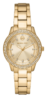 Michael Kors Tibby Pave Gold Dial Gold Steel Strap Watch for Women - MK1057 Buy Now By Michael Kors