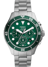 Fossil FB-03 Chronograph Green Dial Silver Steel Strap Watch for Men - FS5726 Buy Now By Fossil