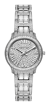 Michael Kors Sage Pavé Crystals Silver Dial Silver Steel Strap Watch for Women - MK4825LE Buy Now By Michael Kors