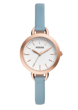 Fossil Classic White Dial Blue Leather Strap Watch for Women - BQ3327 Buy Now By Fossil