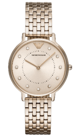 Emporio Armani Dress Quartz Rose Gold Dial Rose Gold Steel Strap Watch For Women - AR11062 Buy Now By Emporio Armani