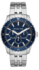 Michael Kors Cunningham Multifunction Blue Dial Silver Steel Strap Watch For Men - MK7153 Buy Now By Michael Kors