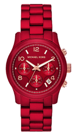 Michael Kors Runway Analog Chronograph Red Dial Red Steel Strap Watch for Women - MK7436 Buy Now By Michael Kors