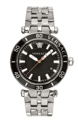 Versace Greca Sport Quartz Black Dial Silver Steel Strap Watch For Men - VEZ300321 Buy Now By Versace