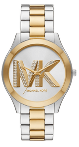 Michael Kors Slim Runway Three Hand Silver Dial Two Tone Steel Strap Watch For Women - MK4735 Buy Now By Michael Kors