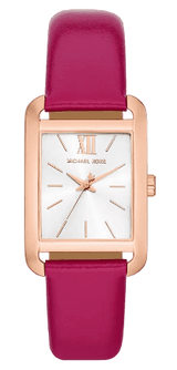 Michael Kors Monroe Three Hand White Dial Pink Leather Strap Watch for Women - MKO1029 Buy Now By Michael Kors