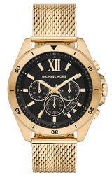Michael Kors Brecken Chronograph Black Dial Gold Mesh Strap Watch For Men - MK8867 Buy Now By Michael Kors