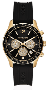 Michael Kors Berkley Chronograph Black Dial Black Rubber Strap Watch for Men - MKO1038 Buy Now By Michael Kors