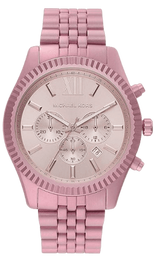 Shop Michael Kors Lexington Chronograph Pink Dial Pink Steel Strap Watch for Women - MK8792 in USA
