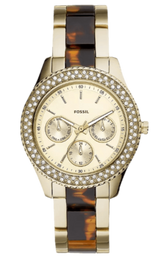Fossil Stella Multifunction Gold Dial Two Tone Steel Strap Watch for Women - ES4756 Buy Now By Fossil
