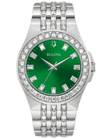 Bulova Phantom Classic Baguette Green Dial Silver Steel Strap Watch for Men - 96A253 Buy Now By Bulova