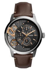 Fossil Townsman Automatic Black Dial Brown Leather Strap Watch for Men - ME1163 Buy Now By Fossil